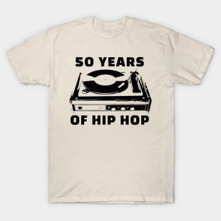 50 Years of Hip Hop vintage Turntable T-Shirt